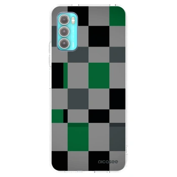 Picasee husă transparentă din silicon pentru Motorola Moto G60 - Block Grid
