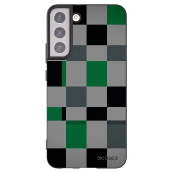 Picasee husă neagră din silicon pentru Samsung Galaxy S22+ 5G - Block Grid