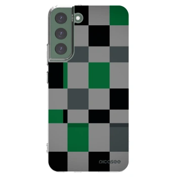 Picasee husă transparentă din silicon pentru Samsung Galaxy S22+ 5G - Block Grid