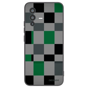 Picasee husă neagră din silicon pentru Vivo V23 5G - Block Grid