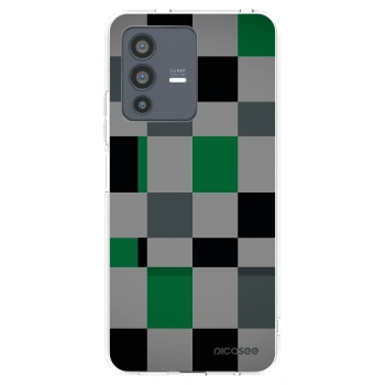 Picasee husă transparentă din silicon pentru Vivo V23 5G - Block Grid