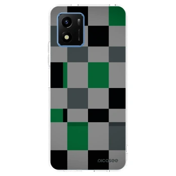 Picasee husă transparentă din silicon pentru Vivo Y01 - Block Grid