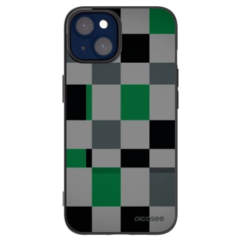 Picasee husă neagră din silicon pentru Apple iPhone 14 - Block Grid