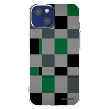 Picasee husă transparentă din silicon pentru Apple iPhone 14 - Block Grid