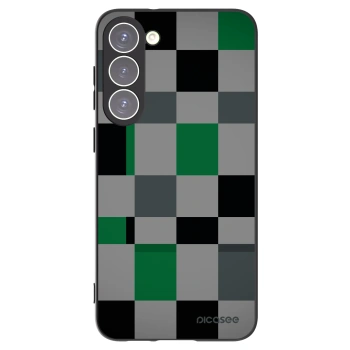 Picasee husă neagră din silicon pentru Samsung Galaxy S23+ 5G - Block Grid