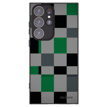 Picasee husă neagră din silicon pentru Samsung Galaxy S23 Ultra 5G - Block Grid