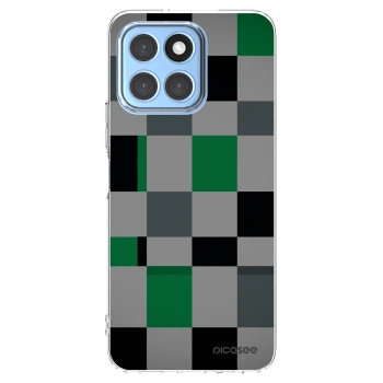 Picasee husă transparentă din silicon pentru Honor X8 5G - Block Grid