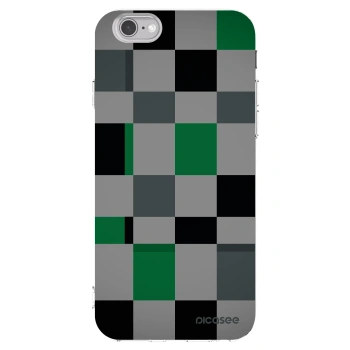 Picasee husă transparentă din silicon pentru Apple iPhone 6/6S - Block Grid
