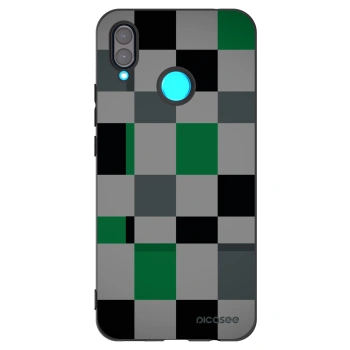 Picasee husă neagră din silicon pentru Huawei Nova 3 - Block Grid