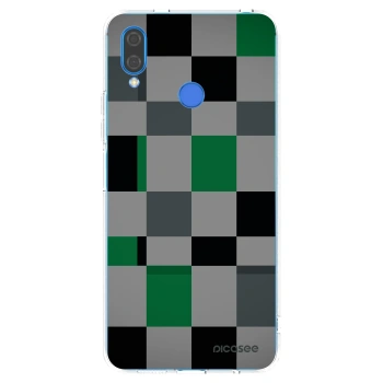 Picasee husă transparentă din silicon pentru Huawei Nova 3i - Block Grid