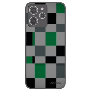 Picasee husă neagră din silicon pentru Xiaomi Redmi 12 4G - Block Grid