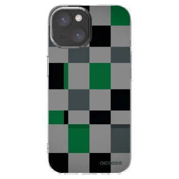Picasee husă transparentă din silicon pentru Apple iPhone 15 - Block Grid