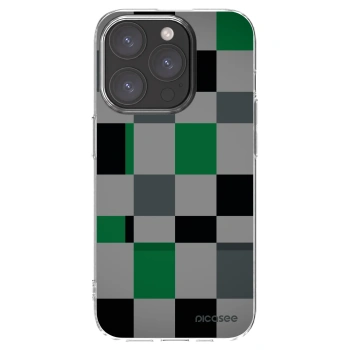 Picasee husă transparentă din silicon pentru Apple iPhone 15 Pro - Block Grid