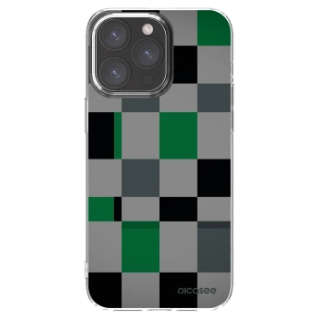 Picasee husă transparentă din silicon pentru Apple iPhone 15 Pro Max - Block Grid