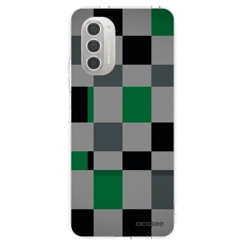 Picasee husă transparentă din silicon pentru Motorola Moto G51 - Block Grid