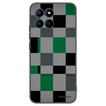 Picasee husă neagră din silicon pentru Honor 70 Lite - Block Grid