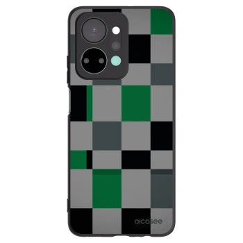 Picasee husă neagră din silicon pentru Honor X7a - Block Grid