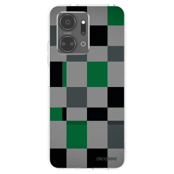 Picasee husă transparentă din silicon pentru Honor X7a - Block Grid