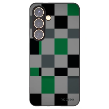 Picasee husă neagră din silicon pentru Samsung Galaxy S24 S921B 5G - Block Grid