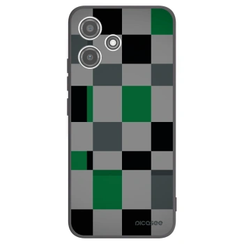 Picasee husă neagră din silicon pentru Xiaomi Redmi 12 5G - Block Grid