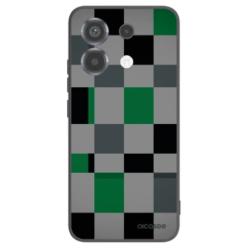 Picasee husă neagră din silicon pentru Xiaomi Poco X6 - Block Grid