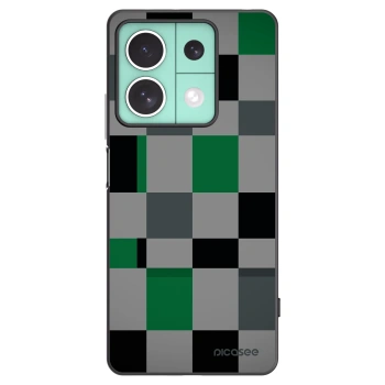 Picasee husă neagră din silicon pentru Xiaomi Redmi Note 13 5G - Block Grid