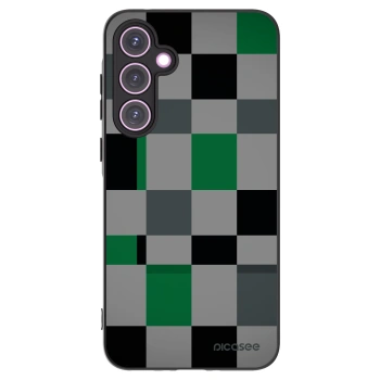 Picasee husă neagră din silicon pentru Samsung Galaxy A35 5G A356B - Block Grid