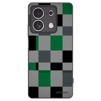 Picasee husă neagră din silicon pentru Xiaomi Redmi Note 13 4G - Block Grid