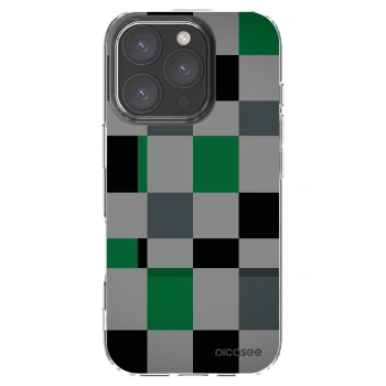 Picasee husă transparentă din silicon pentru Apple iPhone 16 Pro - Block Grid