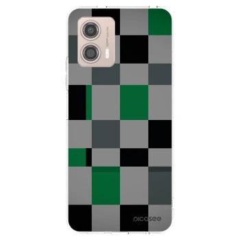 Picasee husă transparentă din silicon pentru Motorola Moto G53 5G - Block Grid