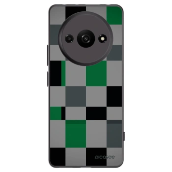 Picasee husă neagră din silicon pentru Xiaomi Redmi A3 - Block Grid