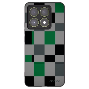 Picasee husă neagră din silicon pentru Xiaomi 14T - Block Grid