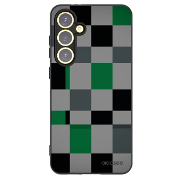 Picasee husă neagră din silicon pentru Samsung Galaxy S24 FE S721B - Block Grid
