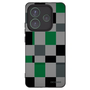 Picasee husă neagră din silicon pentru Xiaomi Redmi Note 14 5G - Block Grid