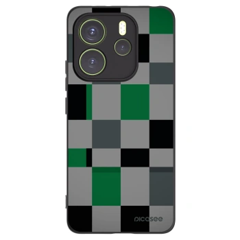 Picasee husă neagră din silicon pentru Xiaomi Redmi Note 14 4G - Block Grid