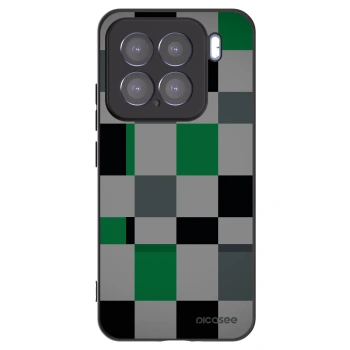 Picasee husă neagră din silicon pentru Xiaomi 15 - Block Grid