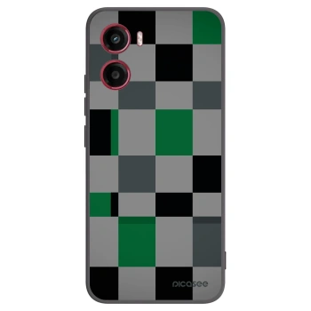 Picasee husă neagră din silicon pentru Motorola Moto G05 - Block Grid