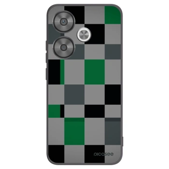 Picasee husă neagră din silicon pentru Xiaomi Poco F6 - Block Grid