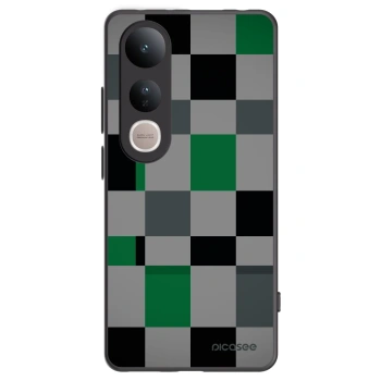 Picasee husă neagră din silicon pentru Vivo V50 Lite 5G - Block Grid
