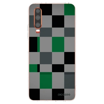 Picasee husă transparentă din silicon pentru Huawei P30 - Block Grid