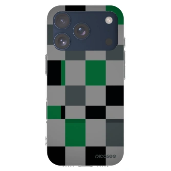 Picasee husă transparentă din silicon pentru Apple iPhone 17 Pro - Block Grid