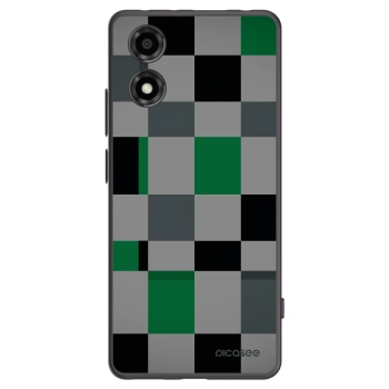 Picasee husă neagră din silicon pentru Motorola Moto E14 - Block Grid