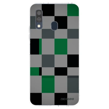 Picasee husă transparentă din silicon pentru Samsung Galaxy A40 A405F - Block Grid