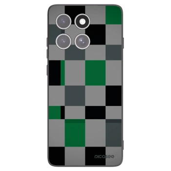 Picasee husă neagră din silicon pentru Motorola Edge 60 Fusion - Block Grid