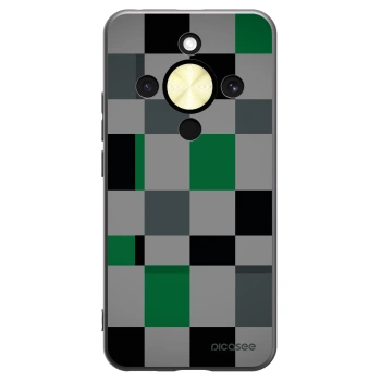 Picasee husă neagră din silicon pentru Honor Magic8 Lite 5G - Block Grid