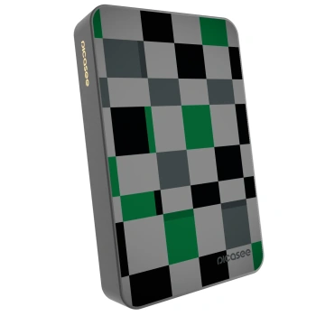 Picasee Powerbank cu MagSafe 10 000 mAh Gri - Block Grid