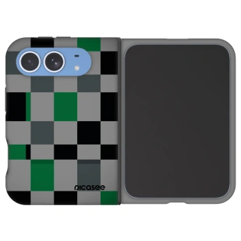 Husă pentru Apple iPhone Duo - Block Grid