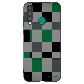 Picasee husă neagră din silicon pentru Honor 20 Lite - Block Grid