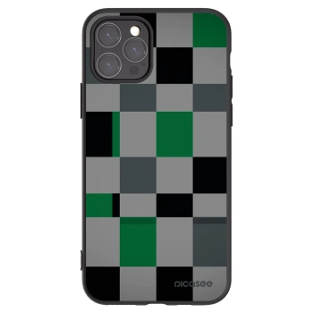 Picasee husă neagră din silicon pentru Apple iPhone 11 Pro - Block Grid