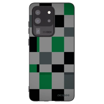 Picasee husă neagră din silicon pentru Samsung Galaxy S20 Ultra 5G G988F - Block Grid